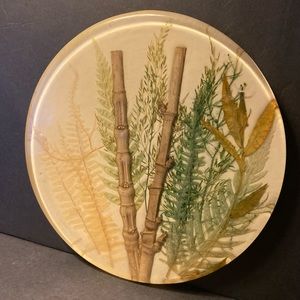Bamboo Fern Resin Lucite Trivet MCM